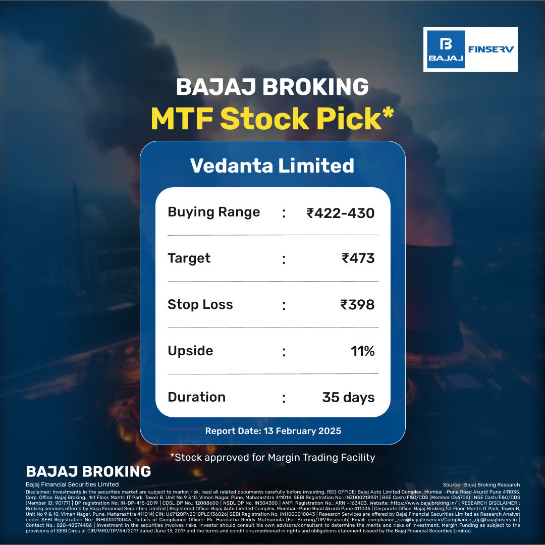 MTF Stock to Buy: Vedanta with an 11% Upside in 35 Days